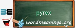 WordMeaning blackboard for pyrex